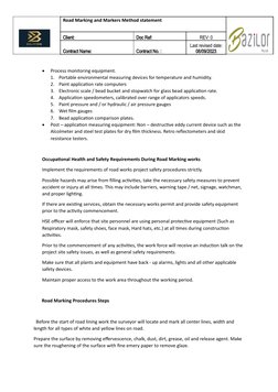 Road Marking Method Statement Guide | PDF | Road | Adhesive