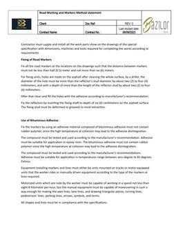 Road Marking Method Statement Guide | PDF | Road | Adhesive