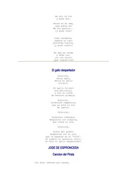 me dio la tos
y puse dos.
Pensé en mi ama,
¡qué pobre es!
Me dio penita...
¡y puse tres!
Como tardaste,
esperé un rato
ponien