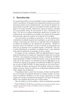 Introducción al Cómputo en Paralelo
1
Introducción
La computación paralela es el uso de múltiples recursos computacionales pa