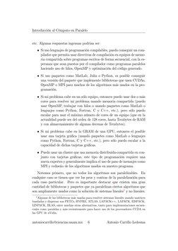 Introducción al Cómputo en Paralelo
etc. Algunas respuestas ingenuas podrían ser:
 Si uso lenguajes de programación compilab