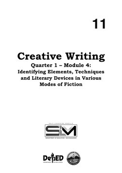 11 
Creative Writing 
Quarter 1 – Module 4:  
Identifying Elements, Techniques 
and Literary Devices in Various 
Modes of