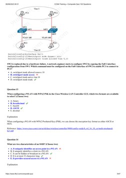 06/08/2023 00:31
CCNA Training » Composite Quiz 102 Questions
https://www.9tut.com/composite-quiz
5/47
SW2 is replaced due to