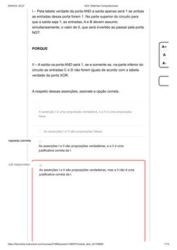 25/04/23, 20:27
AO2: Sistemas Computacionais
https://famonline.instructure.com/courses/27468/quizzes/138876?module_item_id=70