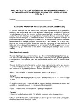 INSTITUCIÓN EDUCATIVA JOSÉ FÉLIX DE RESTREPO VÉLEZ-SABANETA  
ACTIVIDADES ÁREA TECNOLOGÍA E INFORMÁTICA - GRADO NOVENO  
GUÍA