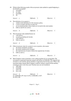 Capital Budgeting Test Bank Overview | PDF | Depreciation | Net Present ...