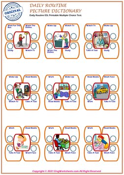 Multiple Choice Daily Routine Daily Routine Esl Printable Multiple Choice Test 3722 - Removed | PDF