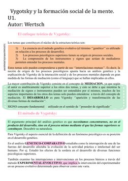 Resumido - Vigotsky y La Formación Social de La Mente | PDF | Sicología ...