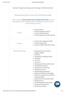 9/13/23, 8:51 AM
EPC Engineering Deliverables
https://www.hm-ec.com/our-epc-approach/construction-engineering-deliverables-hm