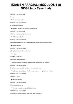 Examen Parcial NDG Linux Essentials | PDF | Distribución de Linux ...