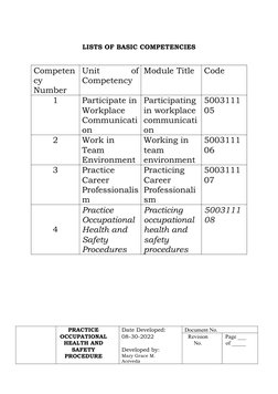Occupational Health & Safety Training Module | PDF | Occupational ...