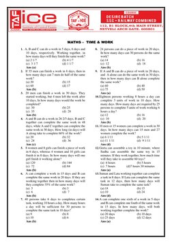 Time and Work Math Problems | PDF