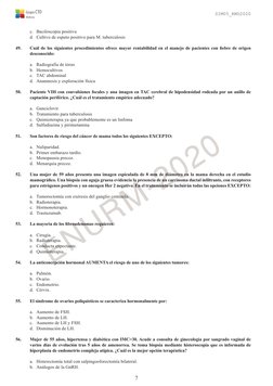 7
Grupo CTO
Medicina
SIM05_RMD2020
ENURM-2020
c.	 Baciloscopia positiva
d.	 Cultivo de esputo positivo para M. tuberculosis
4