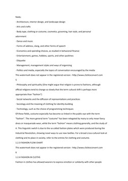 fields:
· Architecture, interior design, and landscape design
· Arts and crafts
· Body type, clothing or costume, cosmetics,