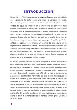 1 
INTRODUCCIÓN 
Según Harvey (2002), precisa que la gravimetría viene a ser un método 
que representa la señal como una masa