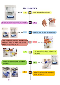 7 
PROCEDIMIENTO 
 
 
 
 
 
 
 
 
 
 
 
 
 
 
 
 
 
 
 
 
 
 
 
 
1 
2 
3 
4 
5 
6 
7 
Pesar la luna de reloj a usar. 
Añadir