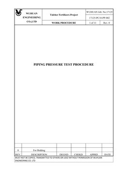 Piping Pressure Test Procedure Guide | PDF | Pipe (Fluid Conveyance ...