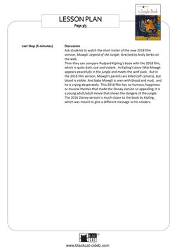Jungle Book Lesson Plan Overview | PDF | The Jungle Book | Mowgli