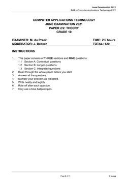 Grade 10 CAT June Exam Paper 2022 | PDF | Printer (Computing) | Laptop