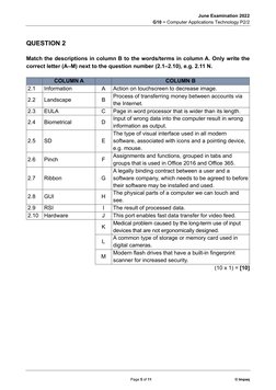 Grade 10 CAT June Exam Paper 2022 | PDF | Printer (Computing) | Laptop