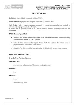 Operating System Lab Manual for B.Tech | PDF | Shell (Computing ...
