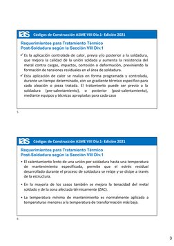 3
Códigos de Construcción ASME VIII Div.1- Edición 2021
Requerimientos para Tratamiento Térmico 
Post-Soldadura según la Secc