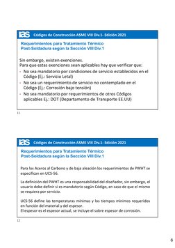 6
Códigos de Construcción ASME VIII Div.1- Edición 2021
Sin embargo, existen exenciones.