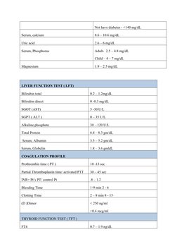 Blood Test Normal Values Chart | PDF | Cholesterol | Blood Plasma