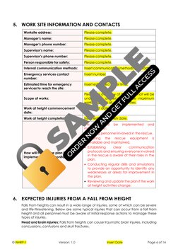 © WHRP-1 
Version: 1.0 
Insert Date 
Page 6 of 14 
 
5. WORK SITE INFORMATION AND CONTACTS 
Worksite address: 
Please complet