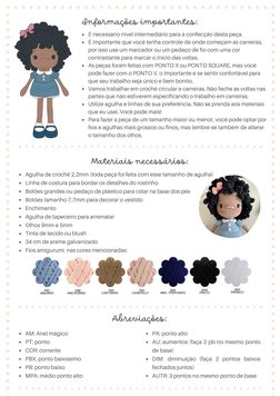 Agulha de crochê 2,2mm (toda peça foi feita com esse tamanho de agulha)
Linha de costura para bordar os detalhes do rostinho