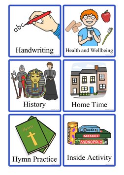    
   
   
Handwriting
Health and Wellbeing
History
Home Time
Hymn Practice
Inside Activity
