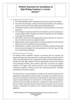 Light Fittings Installation Method Statement | PDF | Specification ...