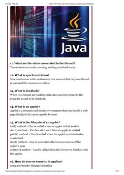 Java Lab Viva Questions & Answers 2023 | PDF | Java (Programming ...