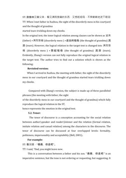 ST: 到徐州见着父亲，看见满院狼藉的东西，又想起祖母，不禁簌簌地流下眼泪
TT: When I met father in Xuzhou, the sight of the disorderly mess in his courtyard
and