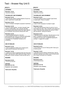 Focus 4 Unit 5 Test Answer Key | PDF