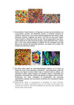 16.Conociendo a Yayoi Kusama, -Al ingresar a la sala nos encontramos con
muuuuuchos  círculos,  de  diferentes  c
