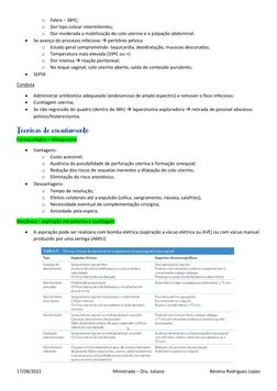 17/08/2021 
Ministrada – Dra. Juliana  
Bévena Rodrigues Lopes 
o Febre – 38ºC;  
o Dor tipo colicar intermitentes; 
o Dor mo
