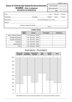 Scard Incentive Form Protocolo SCARED para Pais e Cuidadores | PDF