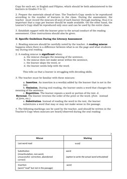 Rapid Literacy Assessment Manual for Grades 4-12 | PDF | Literacy ...