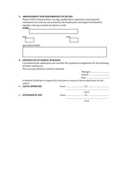 Teacher Leave of Absence Application | PDF | Career & Growth