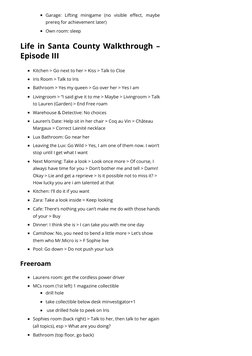 Life in Santa County Walkthrough Guide | PDF