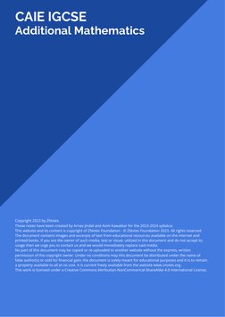 Igcse Mathematics Notes.pdf IGCSE Additional Mathematics Notes | PDF | Trigonometric Functions ...