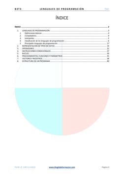 B 3 T 3  
L E N G U A J E S  D E  P R O G R A M A C I Ó N  
T A I  
P A B L O  A R E L L A N O  
www.theglobeformacion.com 
P