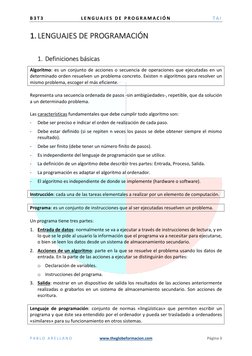 B 3 T 3  
L E N G U A J E S  D E  P R O G R A M A C I Ó N  
T A I  
P A B L O  A R E L L A N O  
www.theglobeformacion.com 
P