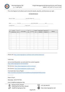 Block Work Method Statement Guide | PDF | Specification (Technical ...