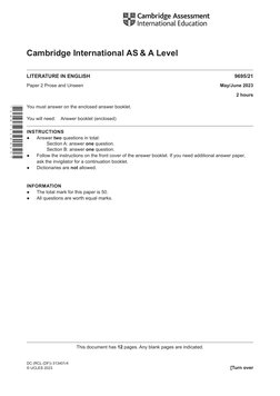 This document has 12 pages. Any blank pages are indicated.
[Turn over
Cambridge International AS & A Level
DC (RCL (DF)) 3134