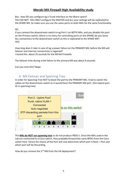 Meraki MX High Availability Configuration Guide | PDF | Ip Address ...