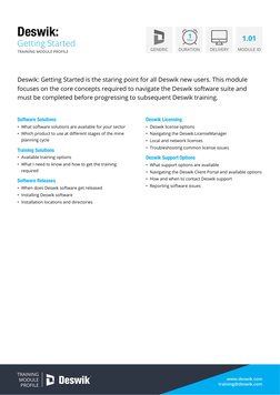 Deswik Training: Getting Started Guide | PDF