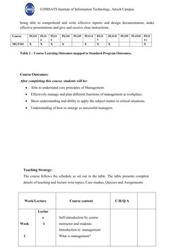 COMSATS Institute of Information Technology, Attock Campus
being able to comprehend and write effective reports and design do