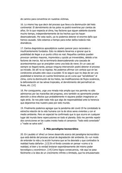 de camino para convertirse en nuestras víctimas.
16. Lo mismo hay que decir del proceso que lleva a la disminución del hielo